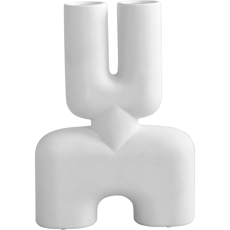 Cobra Double Medio Dekorativ Vase, Elfenbenshvid