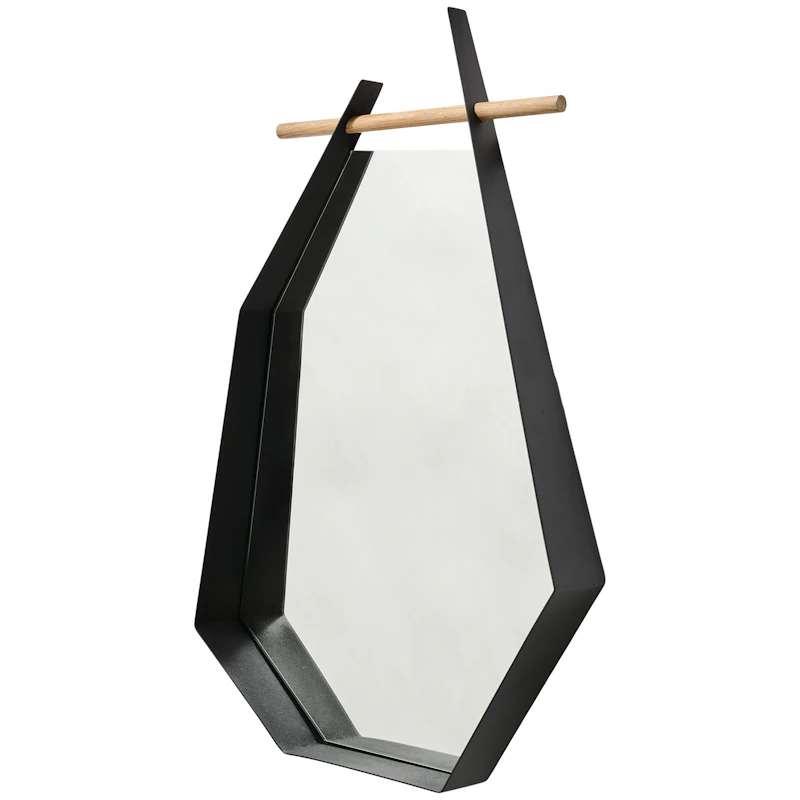 Edge Vægspejl 38x72 cm, Sort