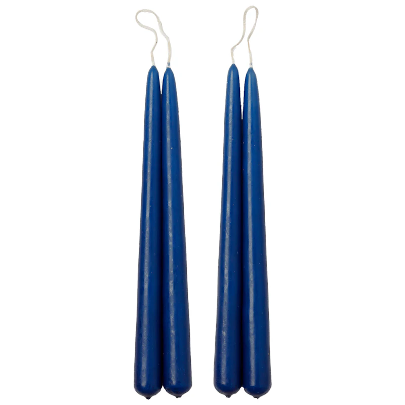 Blossom Stearinlys 4-pak, Cobalt Blue