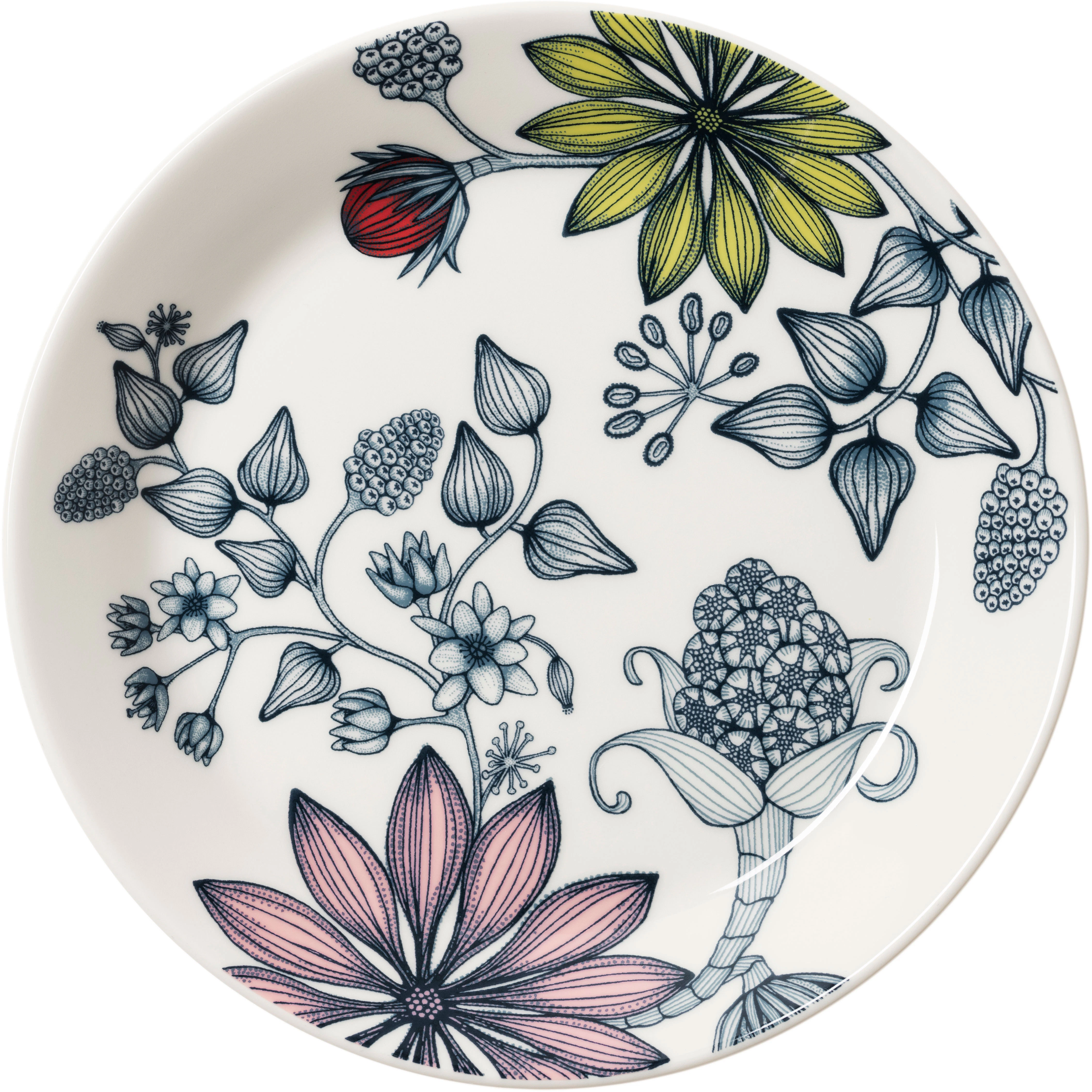 Arabia Runo Tallerken Sommarstr&aring;le 21 Cm - Asietter Vitroporcelain Multi - 1082439