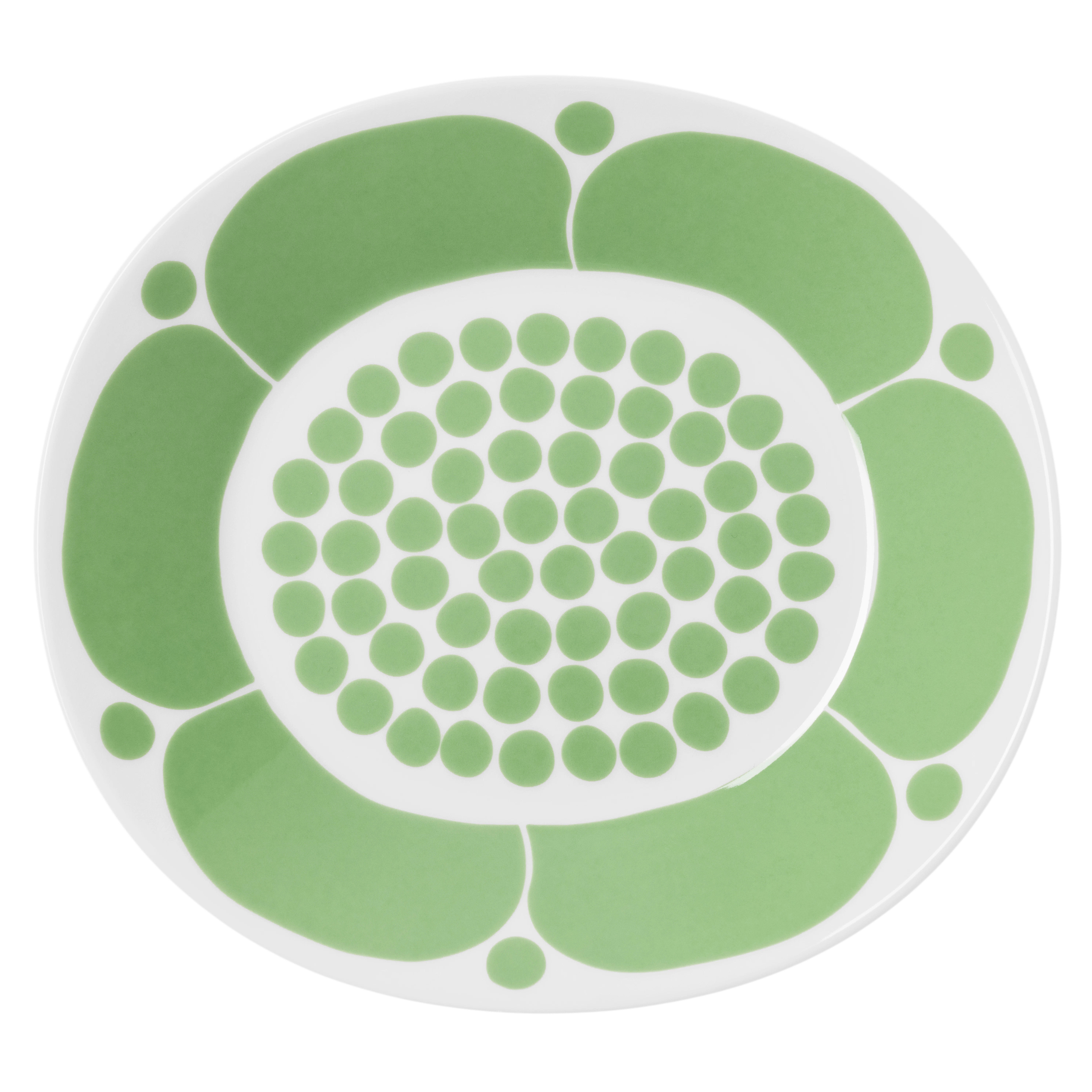 Arabia Sunnuntai Oval Tallerken 25 Cm - Middagstallerkner Porcel&aelig;n Gr&oslash;n - 1077674