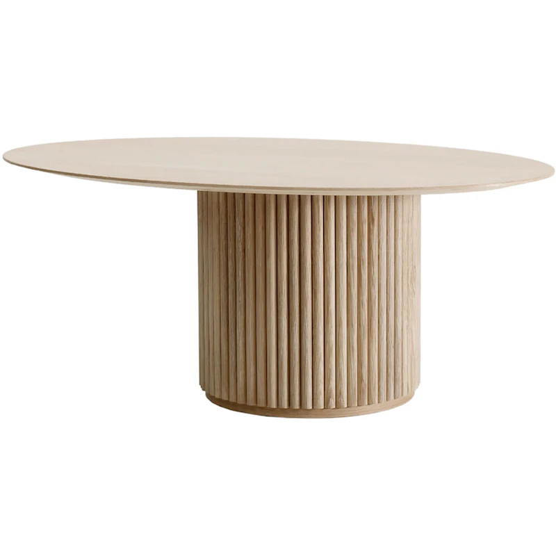 Palais Ovale Coffee Table, White stained Ash