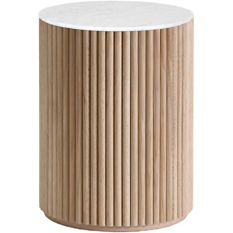 Petit Palais Skænk Marmor 55 cm, Hvidbejdset Egetræ