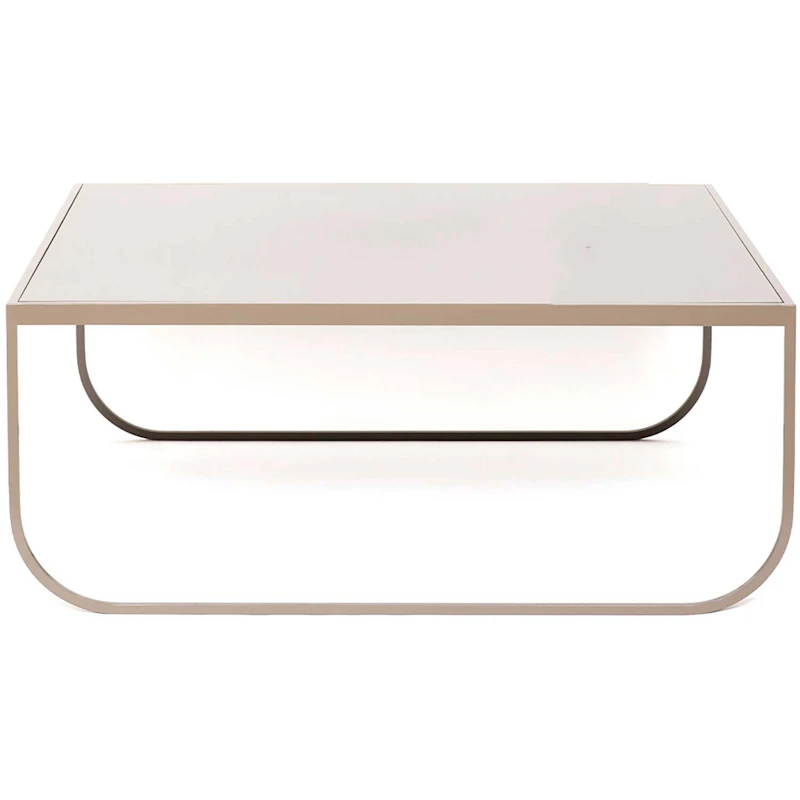 Tati 90 Sofabord Høj, Nougat / Lakeret Glas