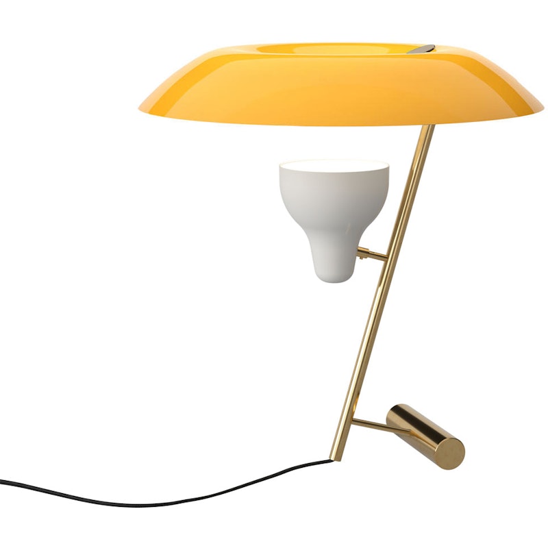 Model 548 Bordlampe, Mørk poleret Messing / Gul