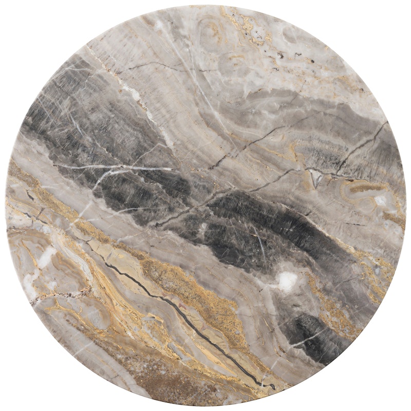Androgyne Bordplade Ø42 cm, Grey Galaxy-marmor