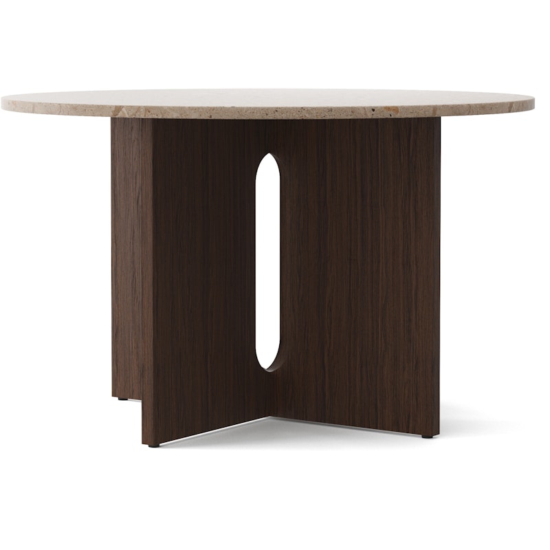 Androgyne Spisebord Ø120 cm, Mørkbejdset Eg / Sand