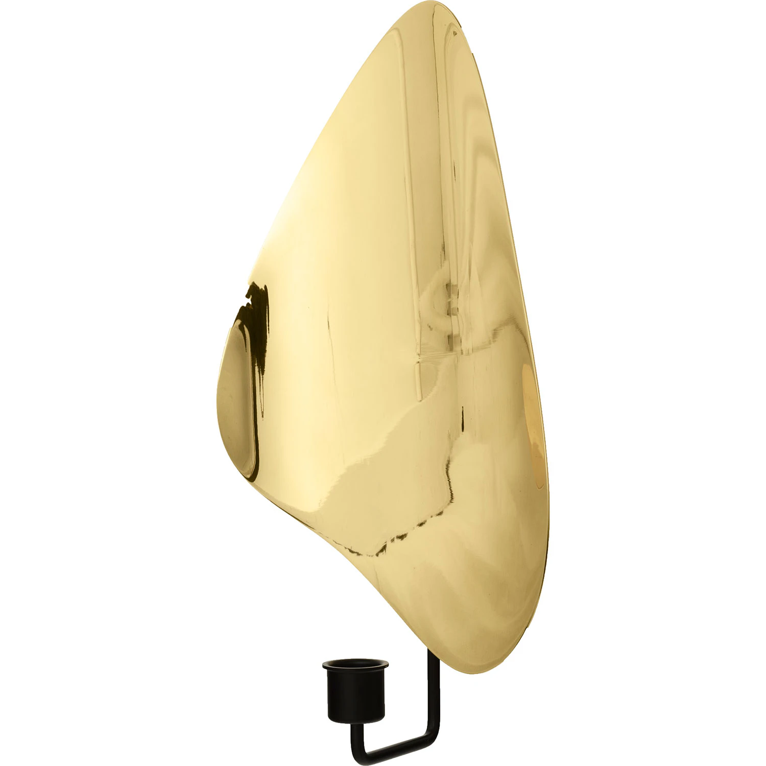 Audo Copenhagen Flambeau V&aelig;gh&aelig;ngte Lysestager e/poleret - Lysestager Messing Sort - 71039-000926