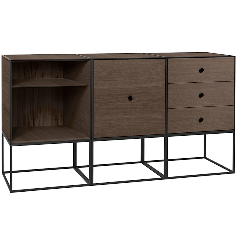 Frame 49 Trio Sidebord med Ramme, Røget Eg