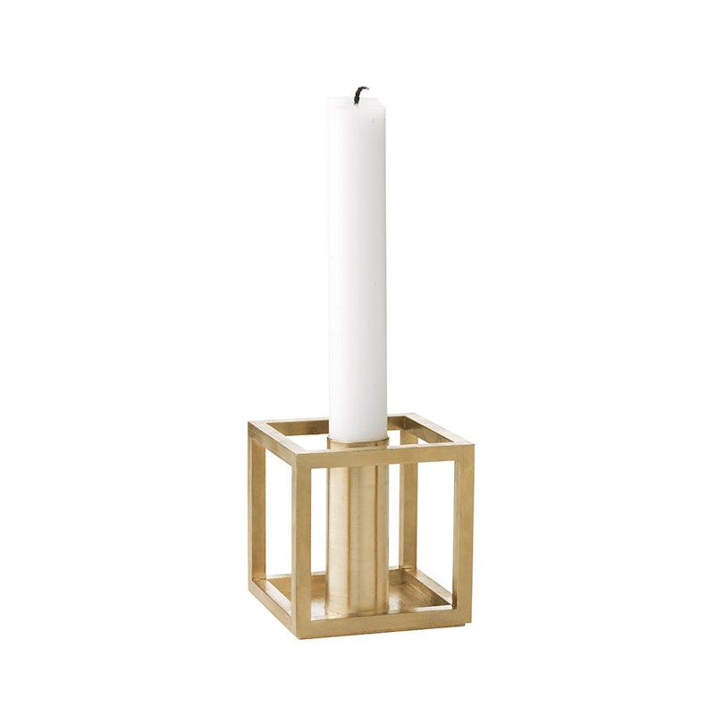 Kubus 1 Candle Holder, Brass