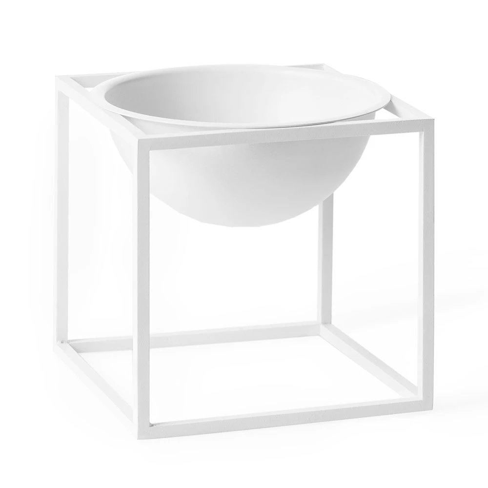 Audo Copenhagen Kubus Bowl Small White - Krukker St&aring;l Hvid - 71068-000540