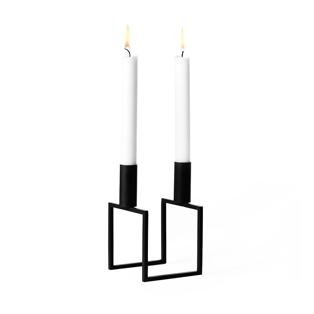 Audo Copenhagen Line Candle Holder Black - Lysestager Lakeret St&aring;l Sort - 71041-000668