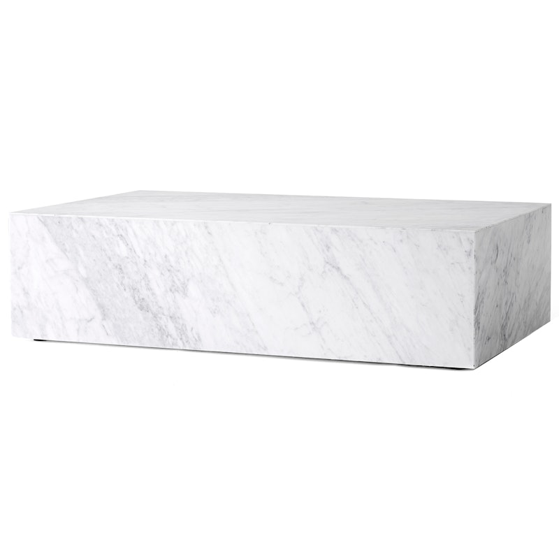 Plinth Low Sofabord 100x60 cm, Carrara Marmor