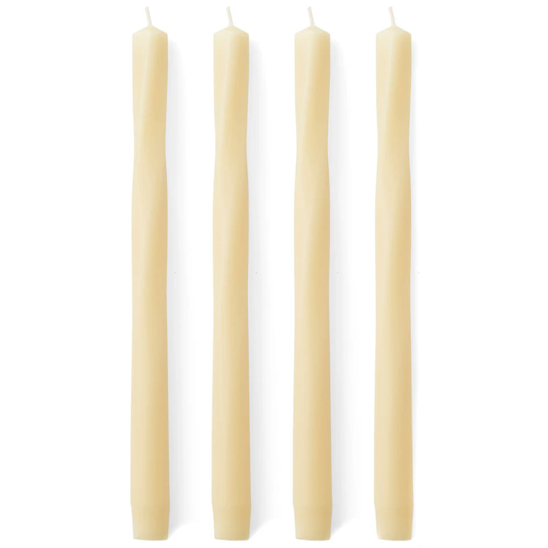 Twist Stearinlys 4-pak, Ivory