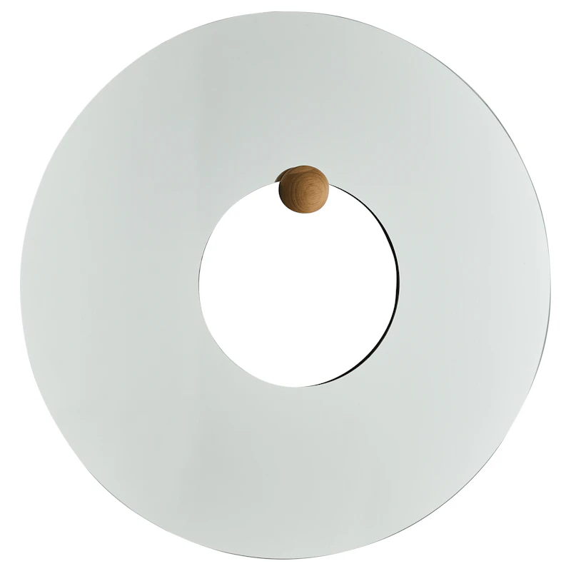 Castellum Vægspejl Ø80 cm, Olieret Egetræ