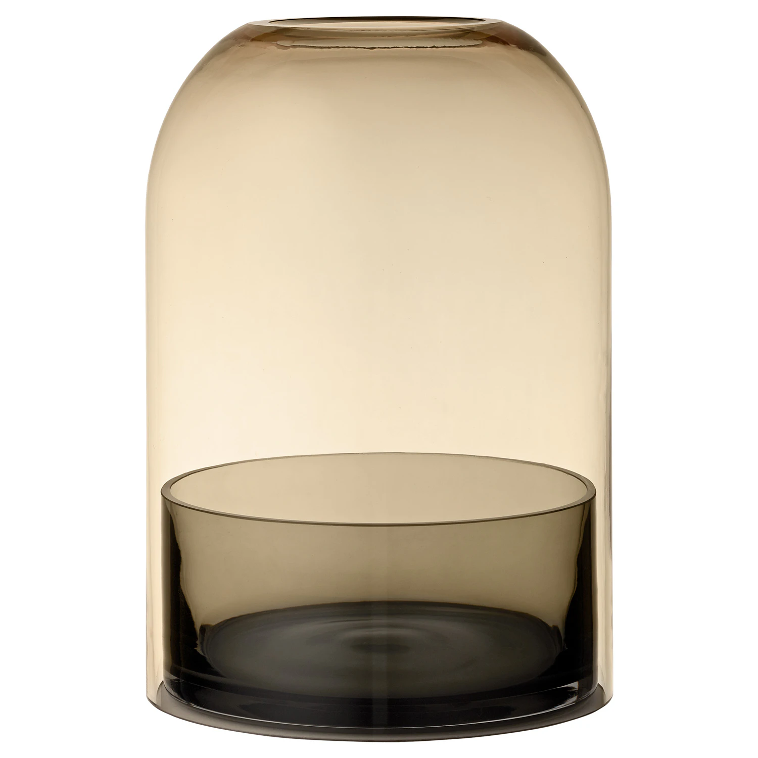 Aytm Tota Lantern Large /amber - Fyrfadsstager Glas Sort - 500879015010