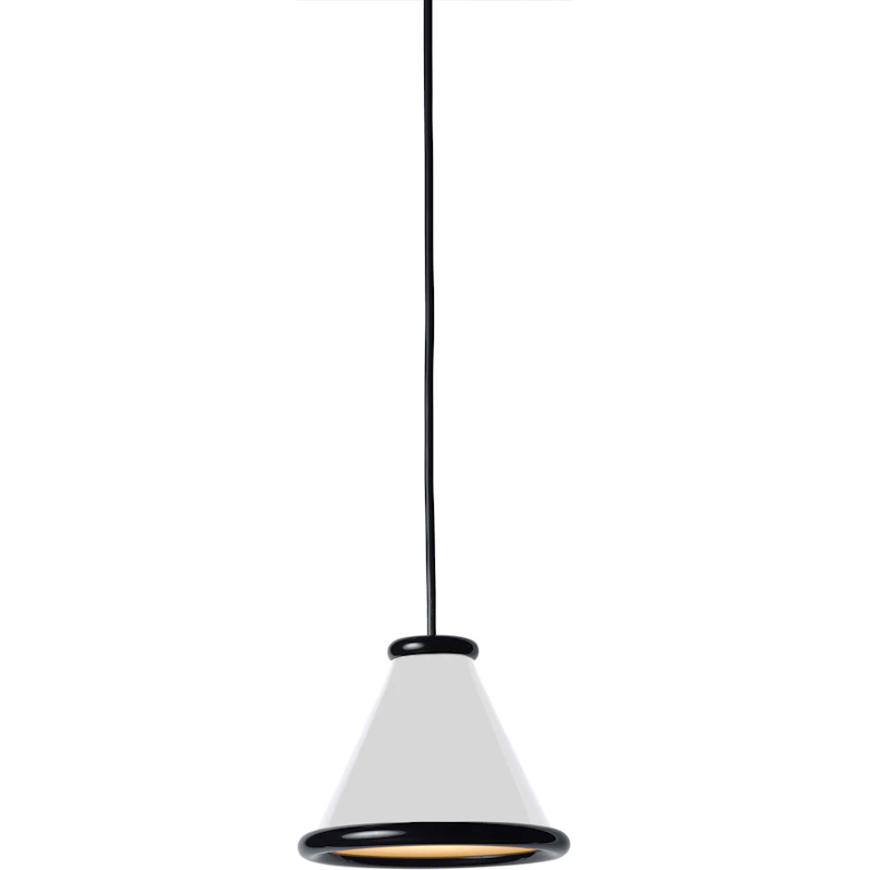 Belle Pendant Ø15, Glossy White / Glossy Black