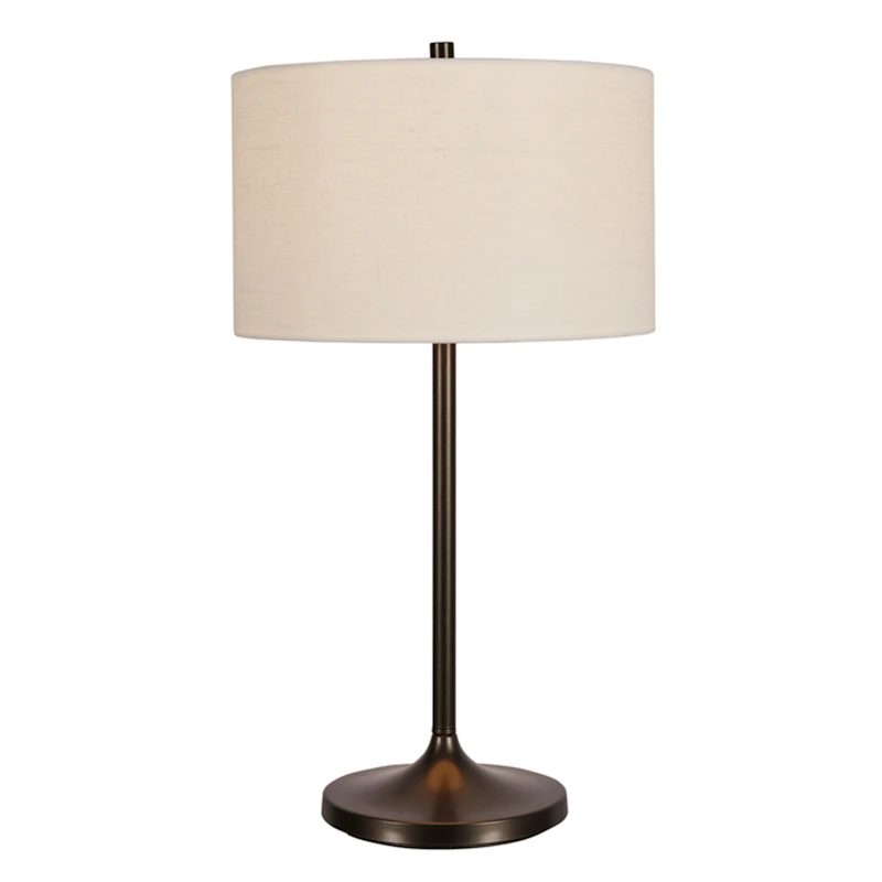 Soft Bordlampe, Metallisk Bronze / Linen White