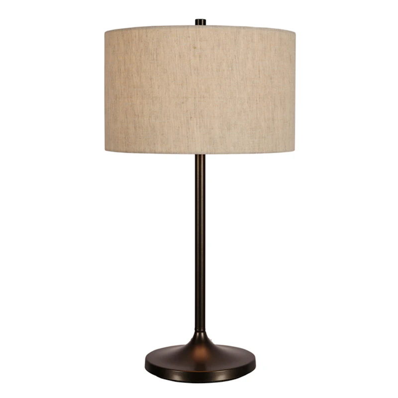 Soft Bordlampe, Metallisk Bronze / Linen Natural