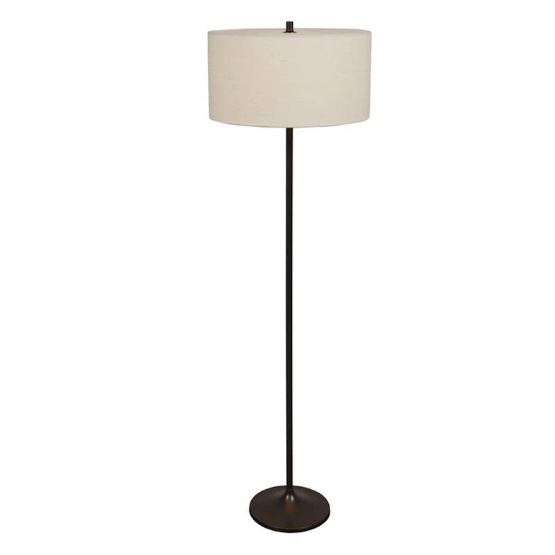 Soft Gulvlampe, Metallisk Bronze / Linen White