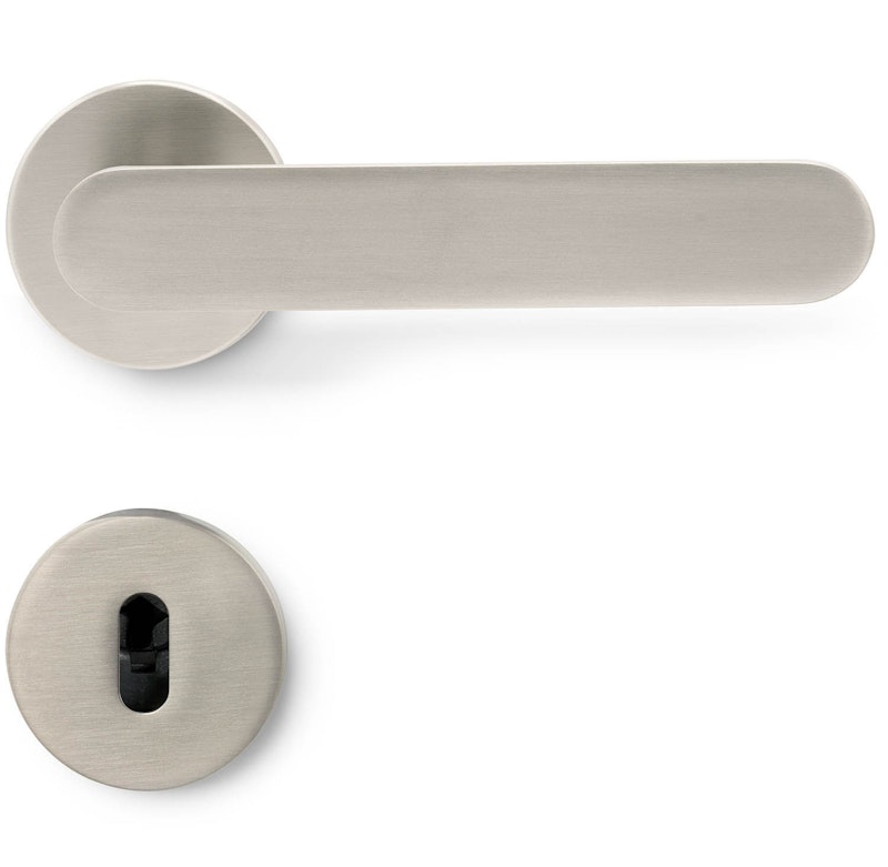 Vibe Plain Dørhåndtag Med Nøgleplade, Rustfrit Stål
