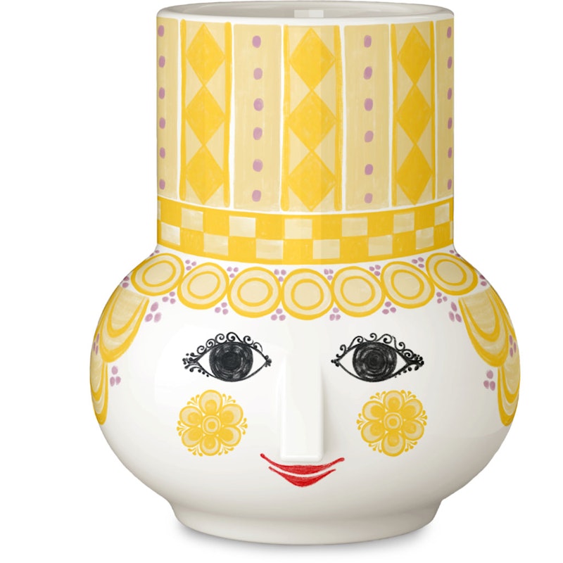 Olga Lysestage H9 cm, Gul