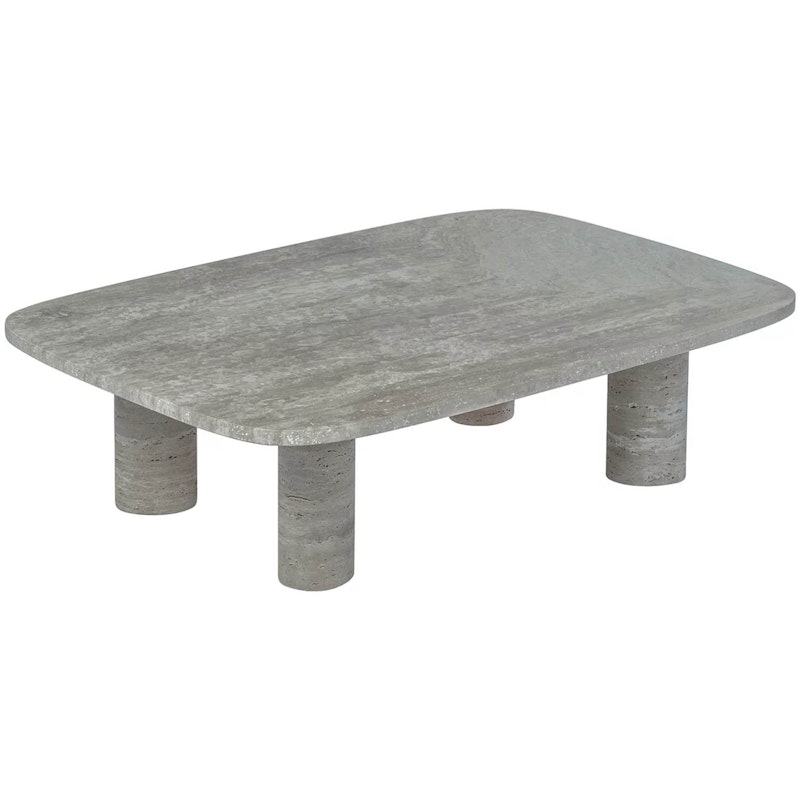 Volos Sofabord 100x70 cm, Silver Travertine