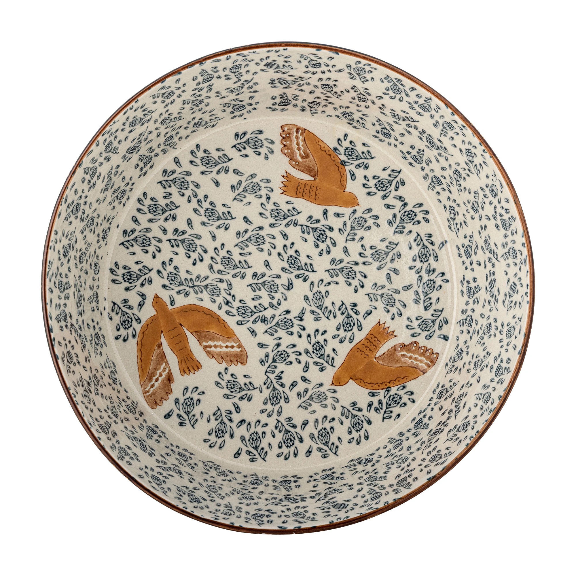 Bloomingville Hezha Bowl Blue - Serveringssk&aring;le Stent&oslash;j Bl&aring; - 82072777