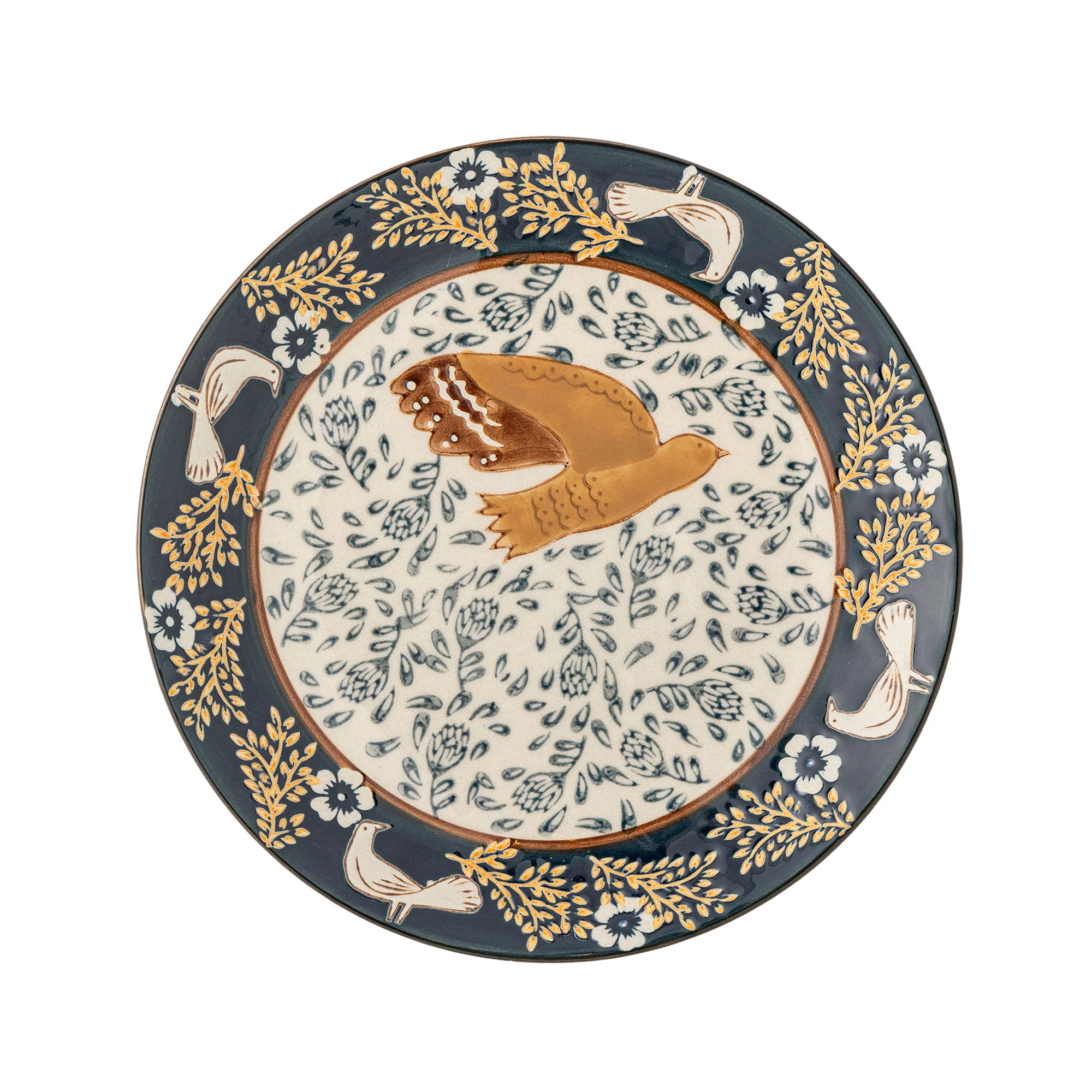 Bloomingville Hezha Side Plate Blue - Asietter Stent&oslash;j Bl&aring; - 82063112