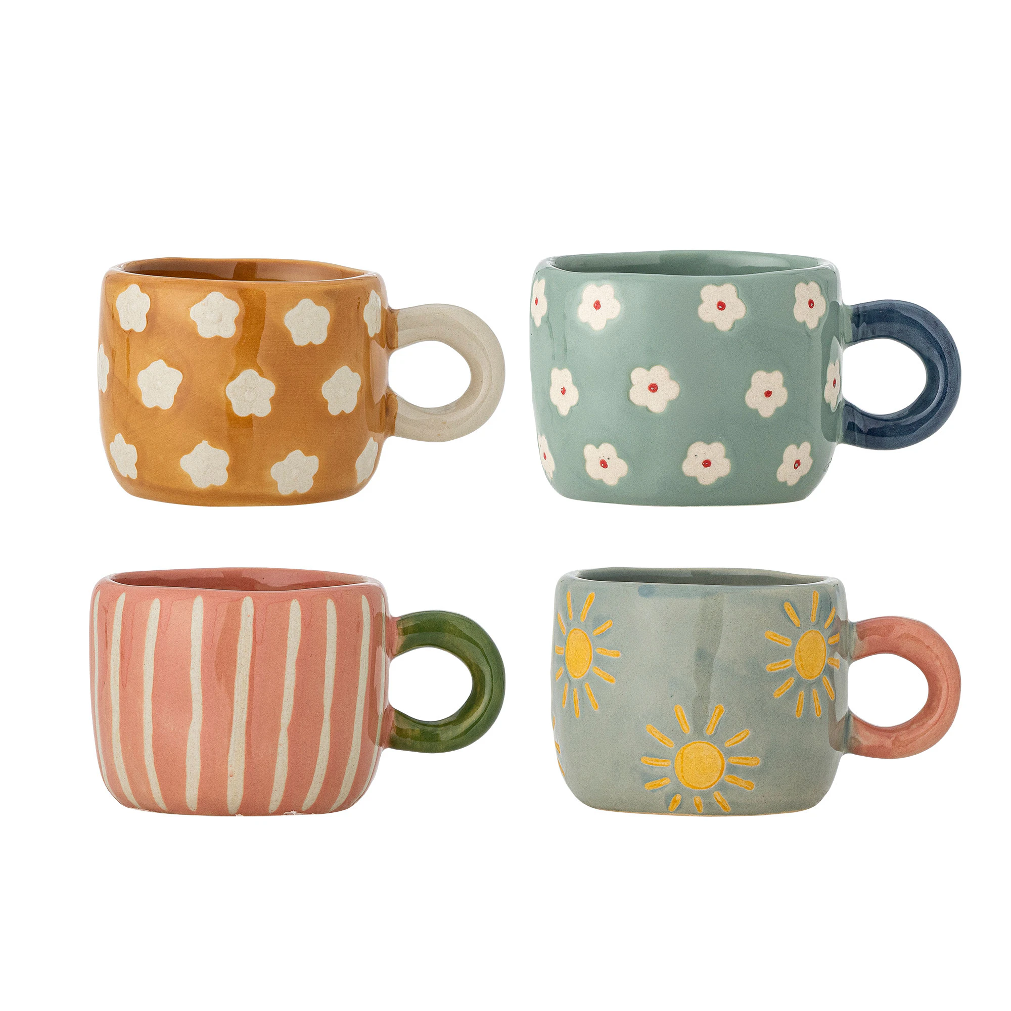 Bloomingville Nini Cup 4-pack - Kaffekopper Stent&oslash;j Multi - 82073037