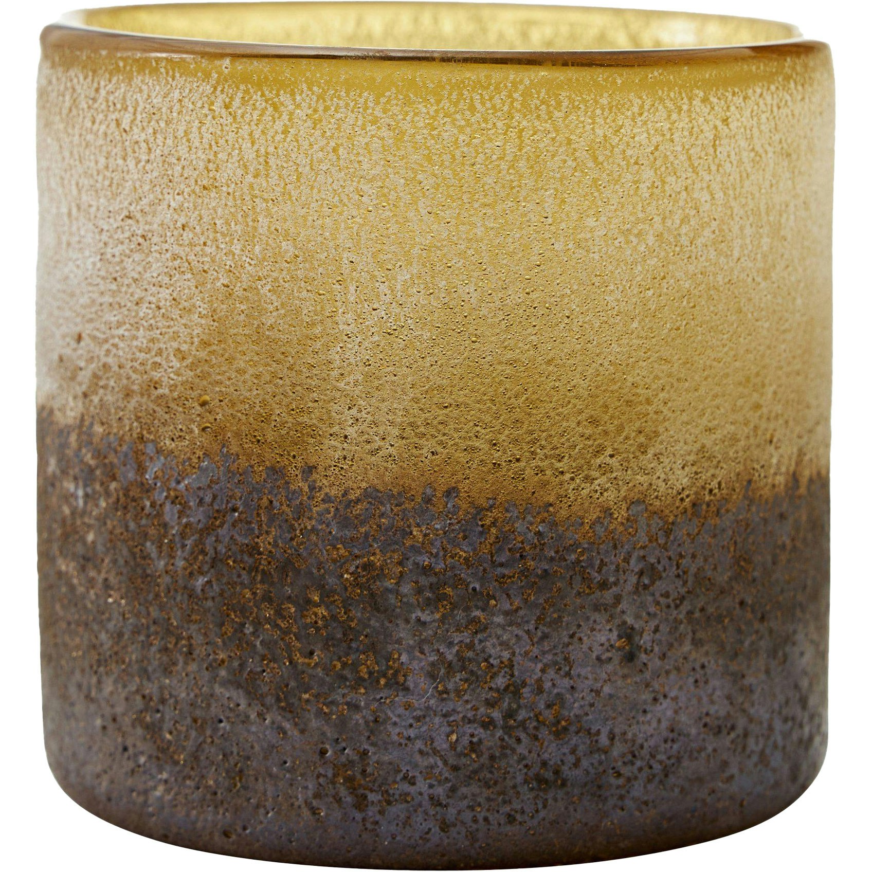 Boel&Jan Aria Lysestage / Gr&aring; 12 Cm - Fyrfadsstager Glas Brun - 8090086