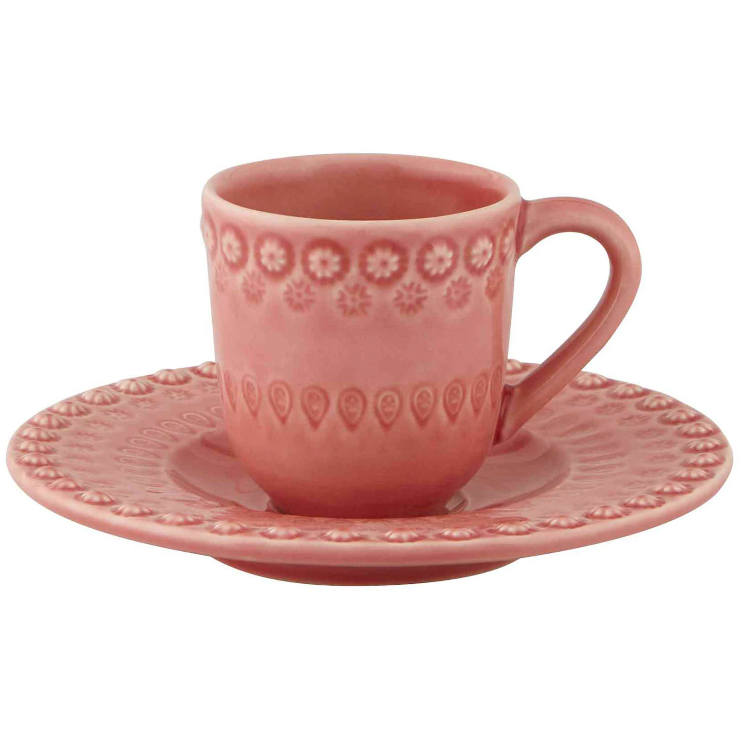 Bordallo Pinheiro Fantasy Kaffekop Med Underkop - Kaffekopper Lert&oslash;j Rosa - 65025310