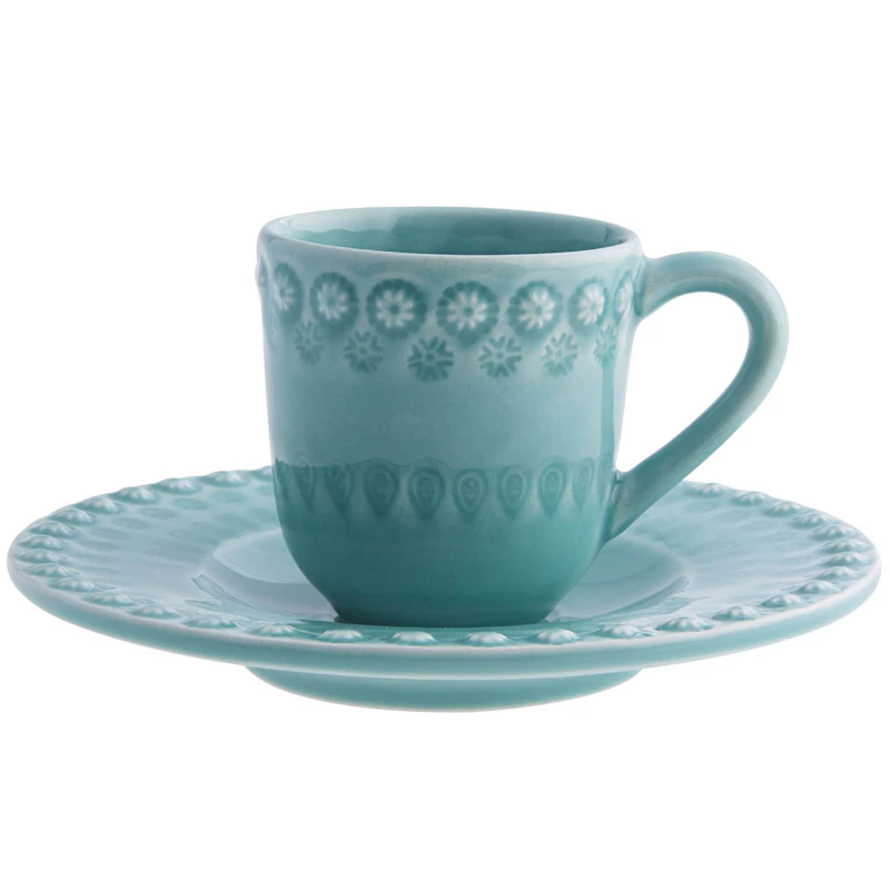 Fantasy Kaffekop Med Underkop, Turkis