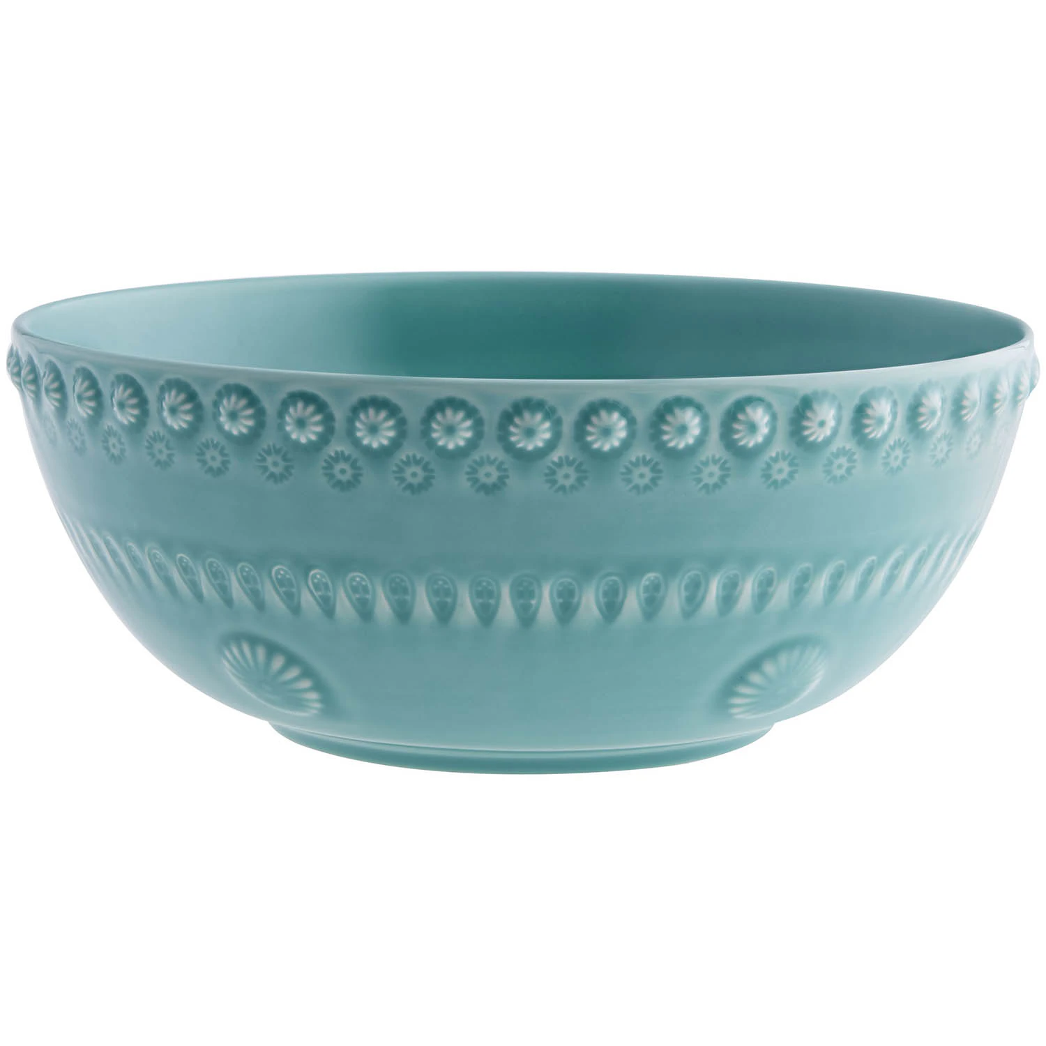 Bordallo Pinheiro Fantasy Salatsk&aring;l &Oslash;30 Cm - Serveringssk&aring;le Lert&oslash;j Turkis - 65004654