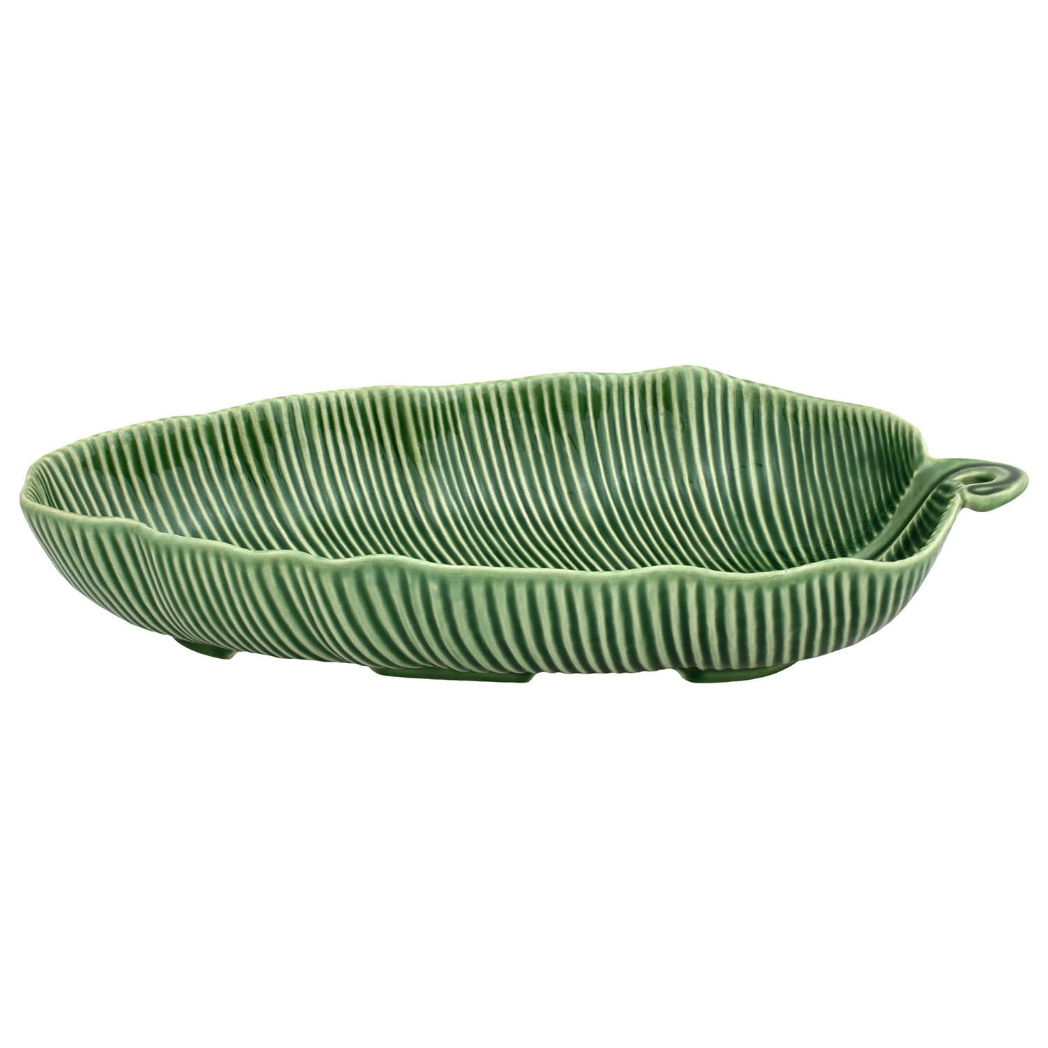 Bordallo Pinheiro Leaves Banana Leaf Salatsk&aring;l 20x39,5 Cm - Salatsk&aring;le Earthenware Gr&oslash;n - 65003310