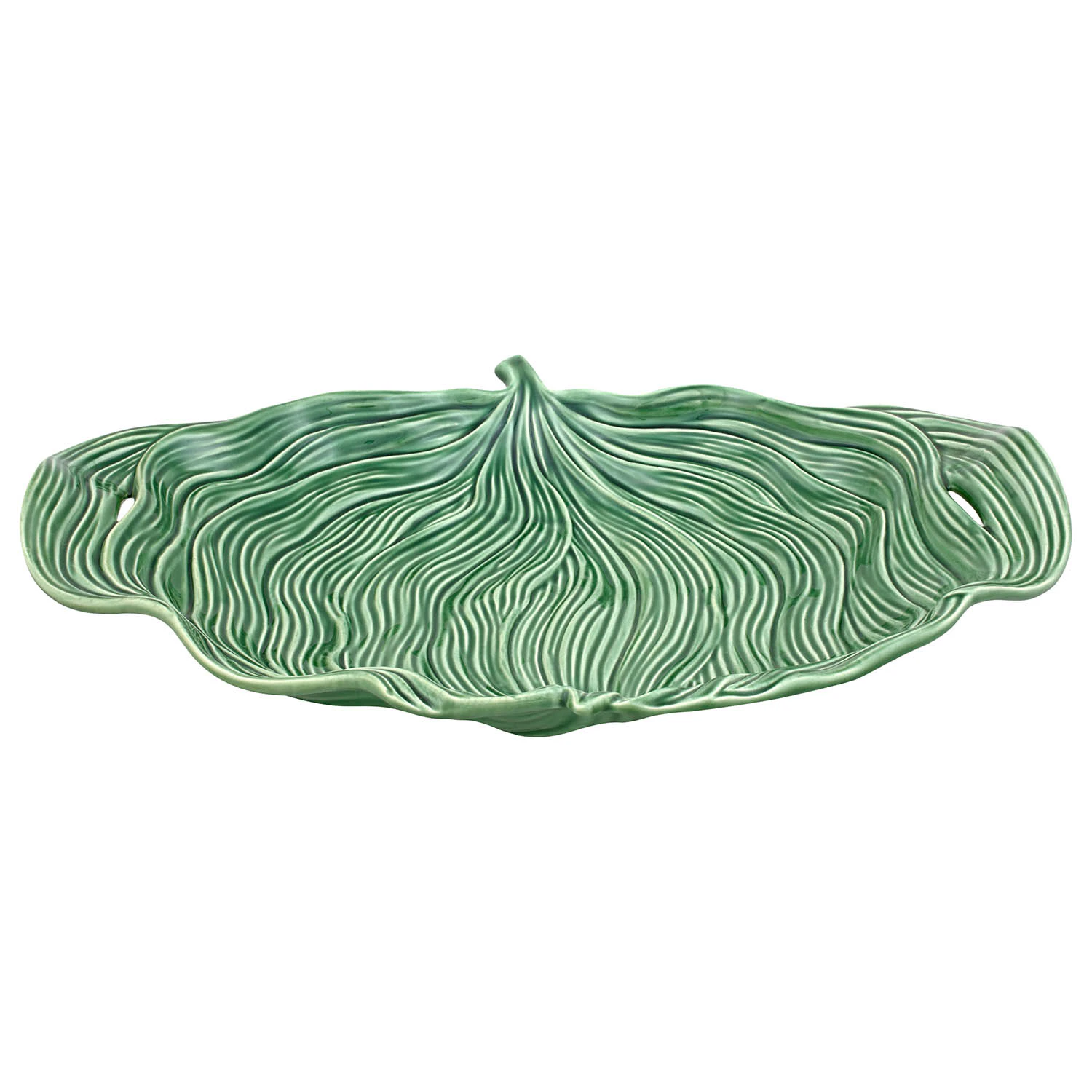 Bordallo Pinheiro Leaves Folhas Fad 33x44,5 Cm - Serveringsfad Earthenware Gr&oslash;n - 65003477