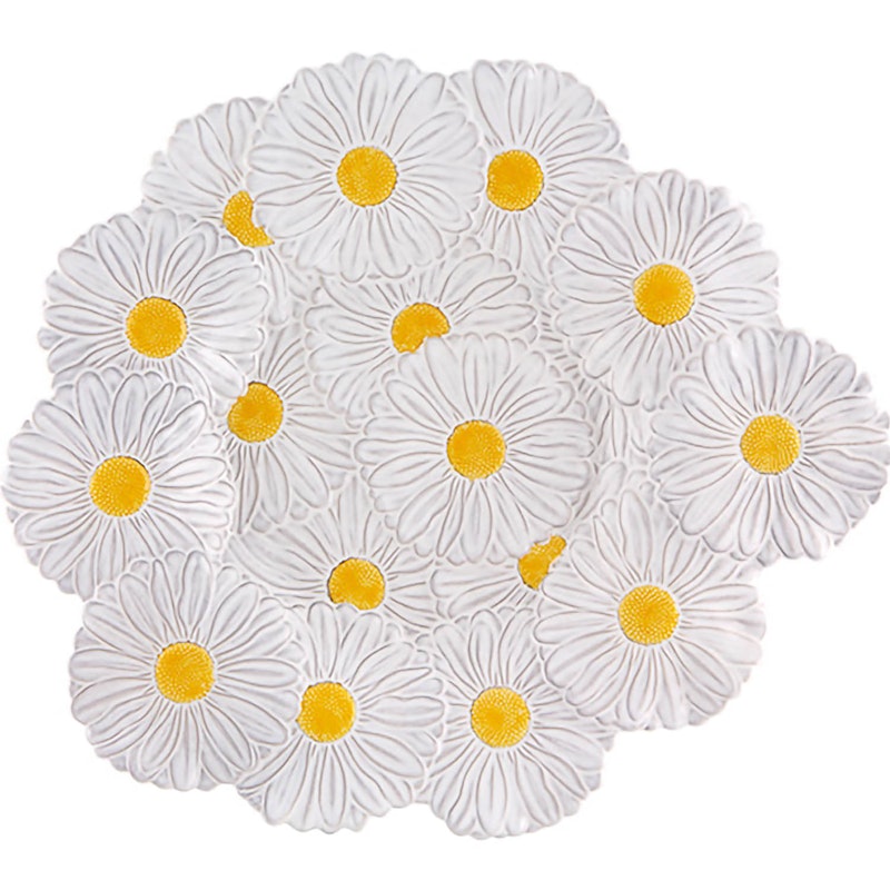 Maria Flor Tallerken 47 cm, Hvid