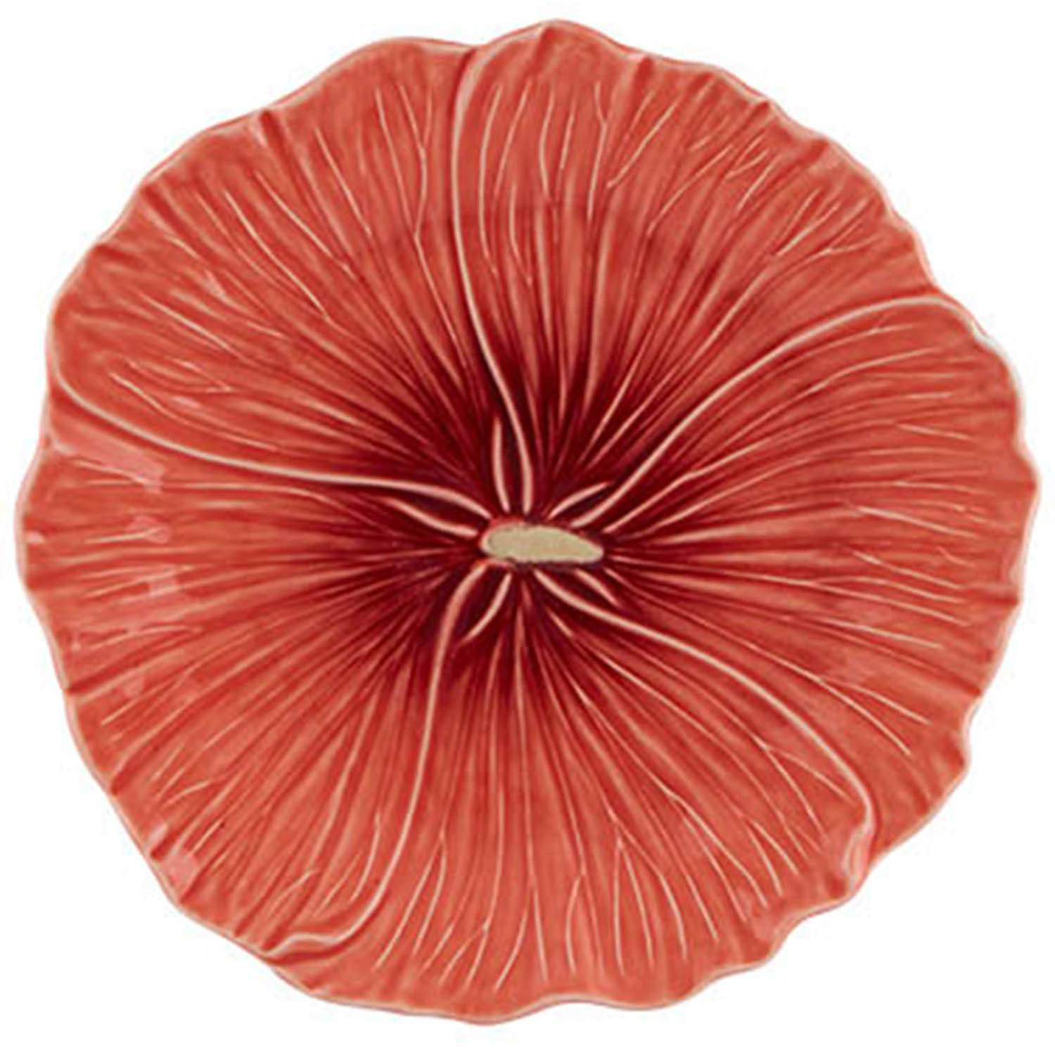 Bordallo Pinheiro Maria Flor Tallerken 22 Cm Stokrose - &oslash;vrige-tallerkner-fad Lert&oslash;j Salmon - 65021856