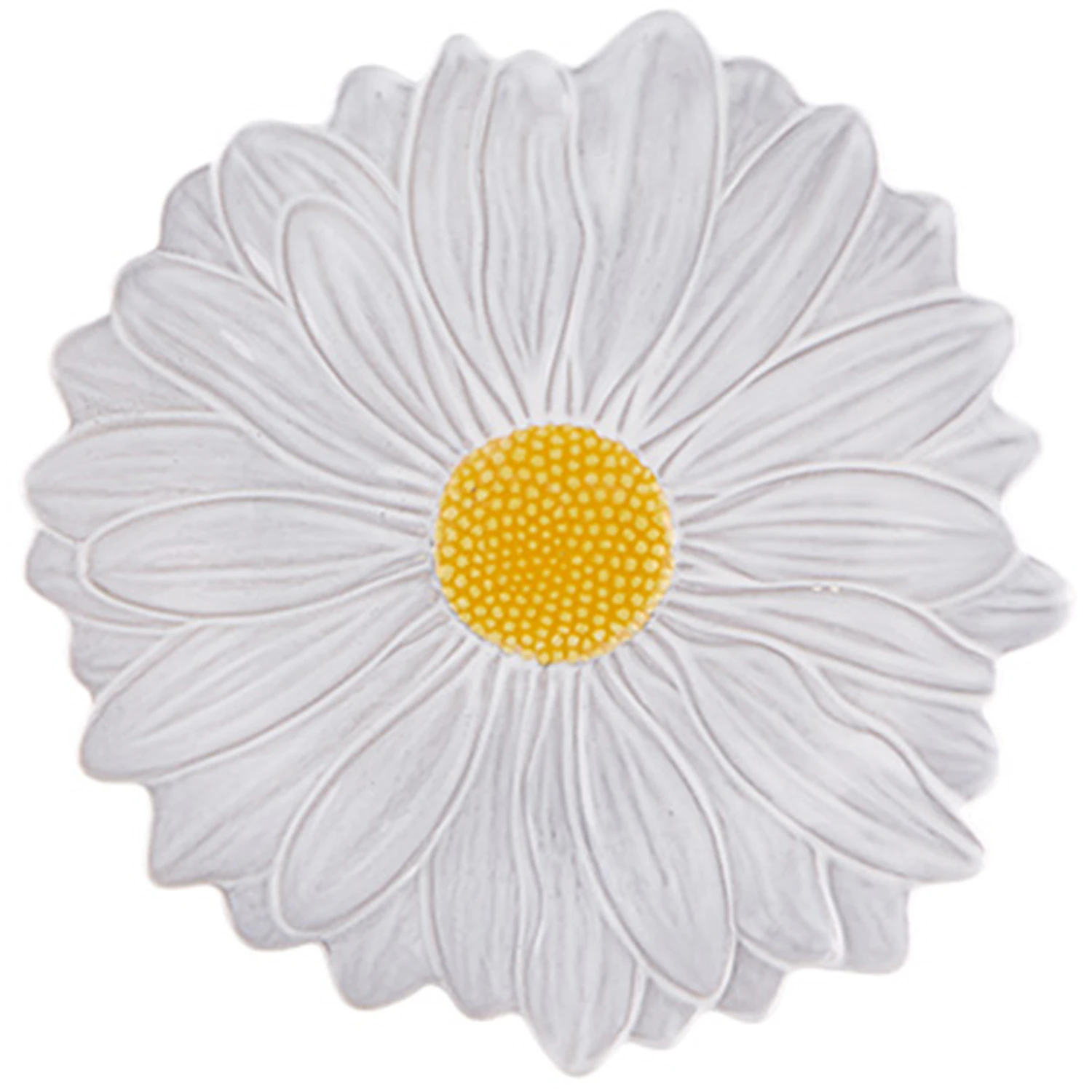 Bordallo Pinheiro Maria Flor Tallerken 23 Cm Tusindfryd - &oslash;vrige-tallerkner-fad Lert&oslash;j Hvid - 65021857