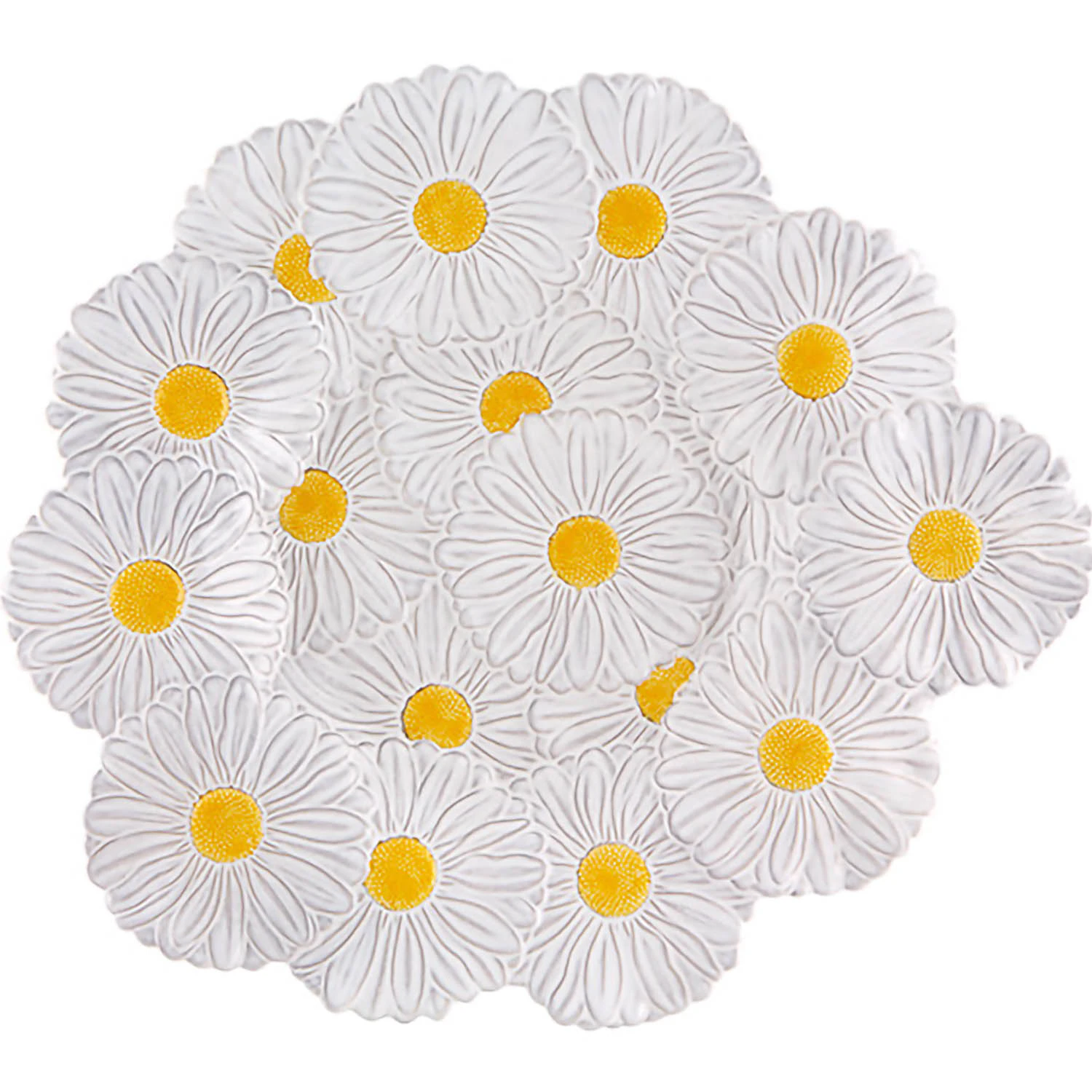 Bordallo Pinheiro Maria Flor Tallerken 47 Cm - &oslash;vrige-tallerkner-fad Lert&oslash;j Hvid - 65021884