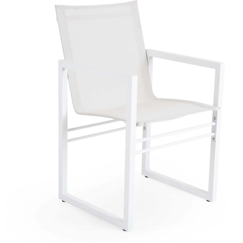 Vevi Stol, Hvid/Aluminium