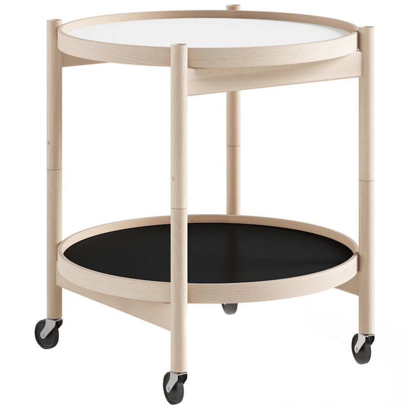 Bølling Bakkebord Ø50 cm, Ubehandlet Bøgetræ / Fod