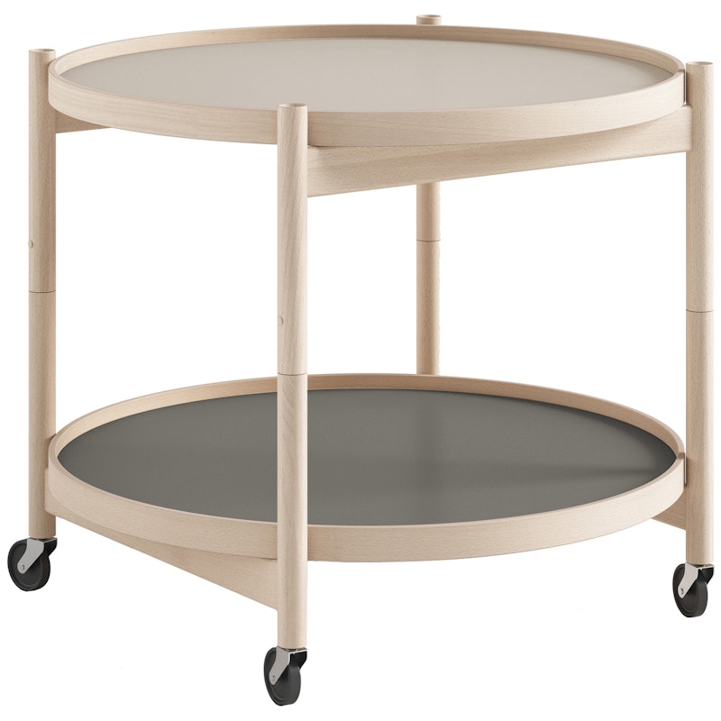 Bølling Bakkebord Ø60 cm, Ubehandlet Bøgetræ / Sten