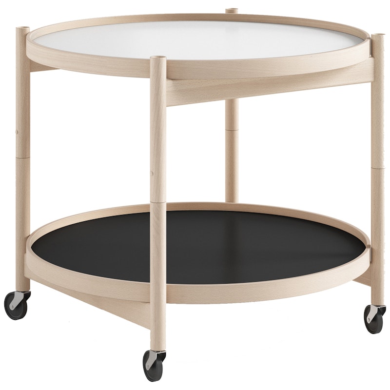 Bølling Bakkebord Ø60 cm, Ubehandlet Bøgetræ / Fod