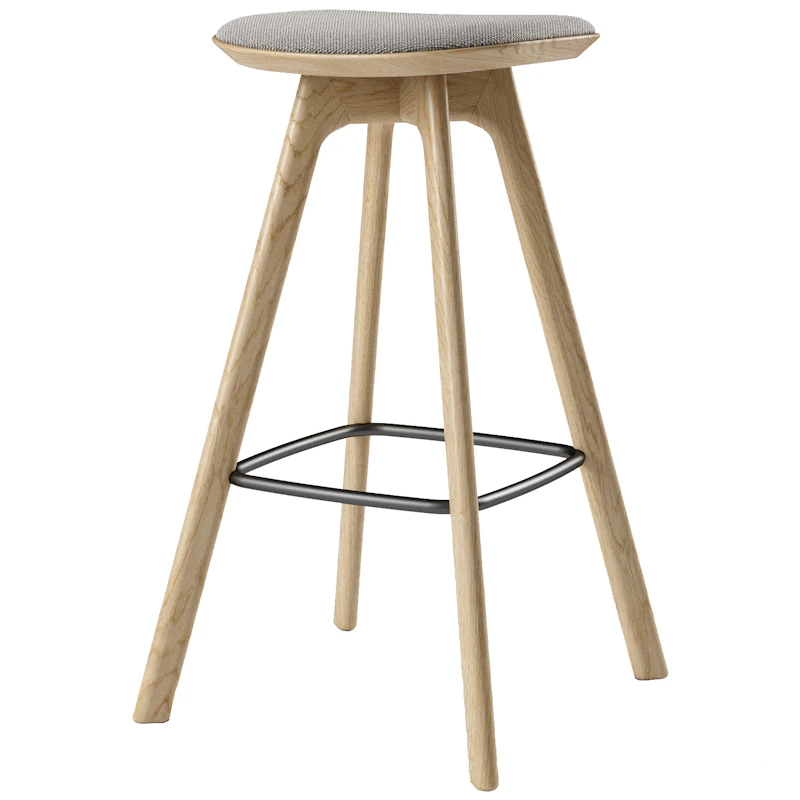 Pauline Barstol 75 cm, Olieret Eg / Hallingdal Grå