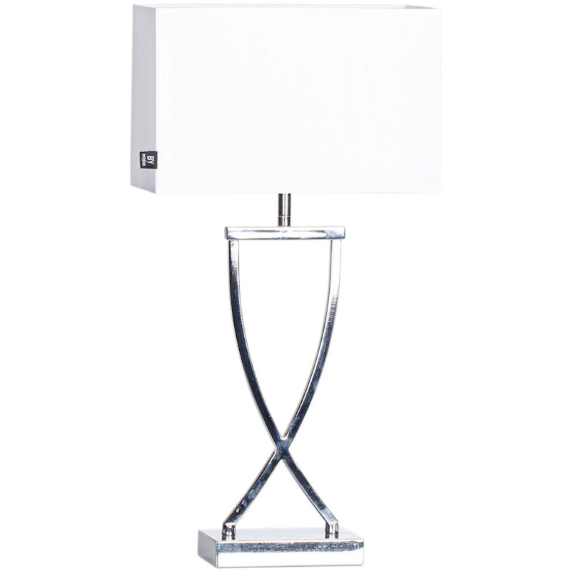 Omega Bordlampe 52 cm, Krom / Hvid