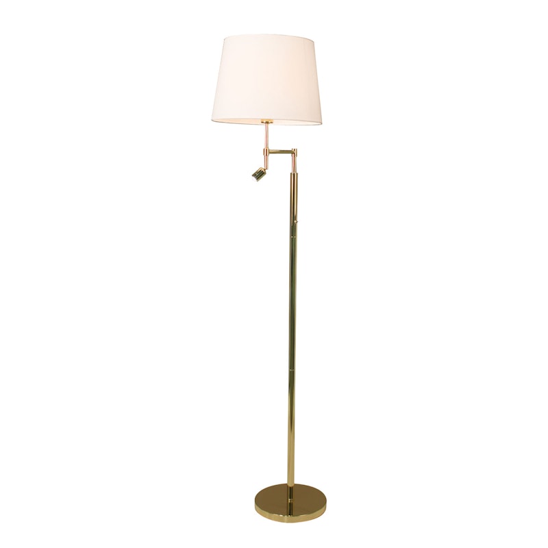 Orlando Gulvlampe, Messing/Hvid
