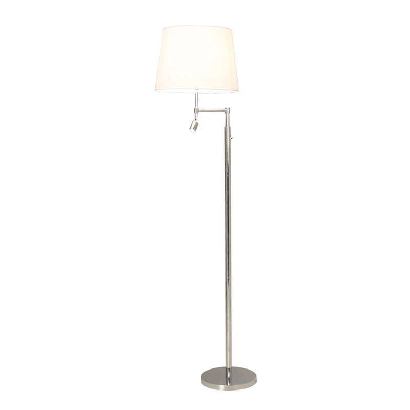 Orlando Gulvlampe, Krom/Hvid