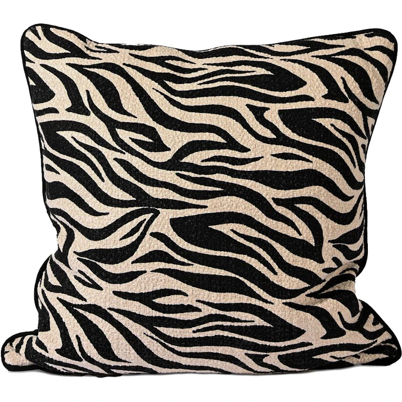 Anima Zebra Pude 50x50 cm, Sort