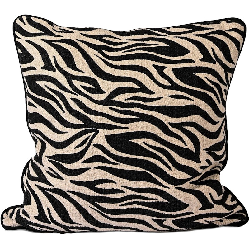 Anima Zebra Pude 50x50 cm, Sort